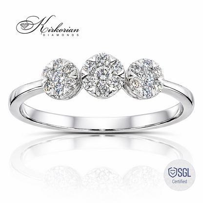 Елегантен годежен пръстен с диаманти 0.30 ct F/G VS модел LR6796