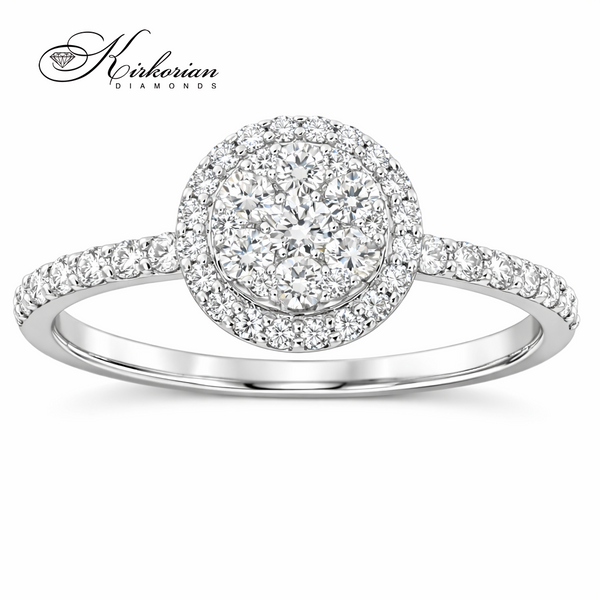 Годежен пръстен с диаманти 0.51 ct от бяло злато 14К – елегантен диамантен пръстен Kirkorian Diamonds