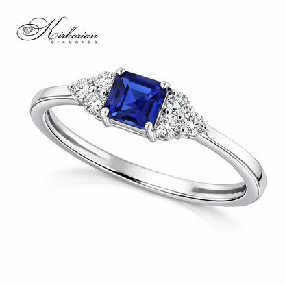син сапфир пръстен с диаманти kirkorian diamonds