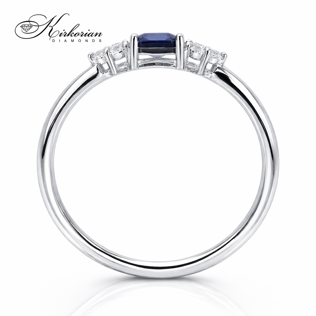 елегантен пръстен сапфир диаманти kirkorian diamonds LR7217