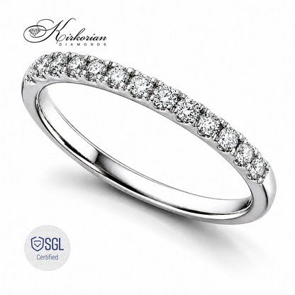 Луксозна diamond band халка с Round Brilliant диаманти F/G VS