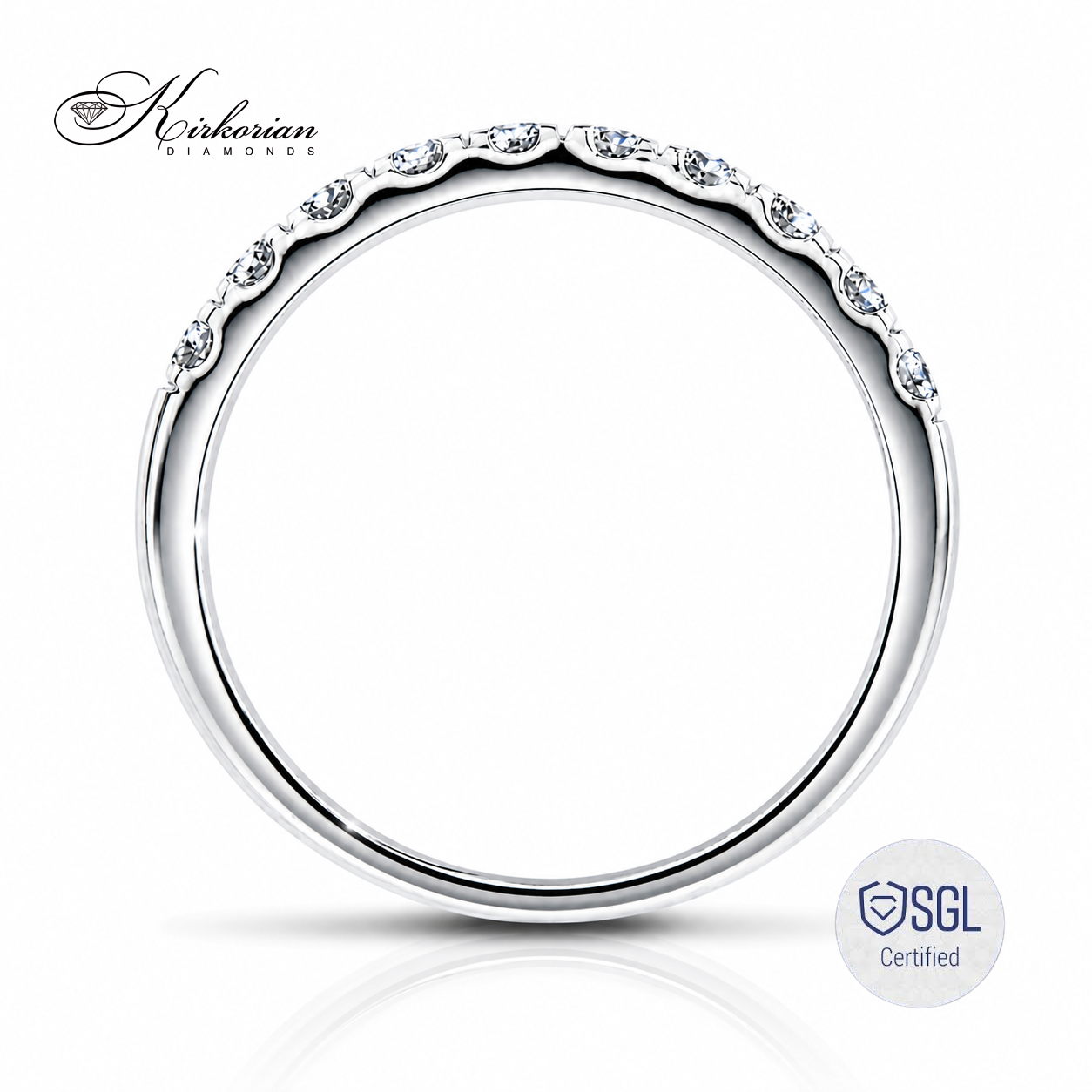 Луксозна diamond eternity band халка с Round Brilliant диаманти F/G VS