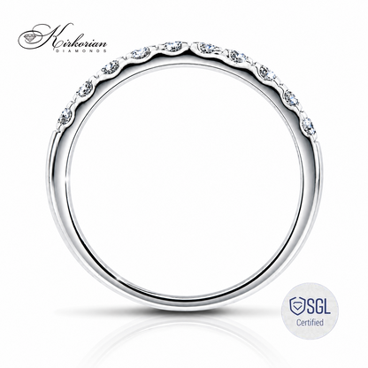 Луксозна diamond eternity band халка с Round Brilliant диаманти F/G VS