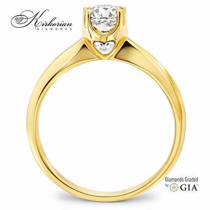 профил годежен пръстен жълто злато