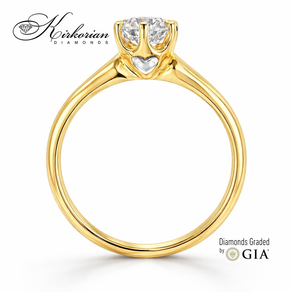 профил годежен пръстен жълто злато