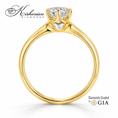 профил годежен пръстен жълто злато