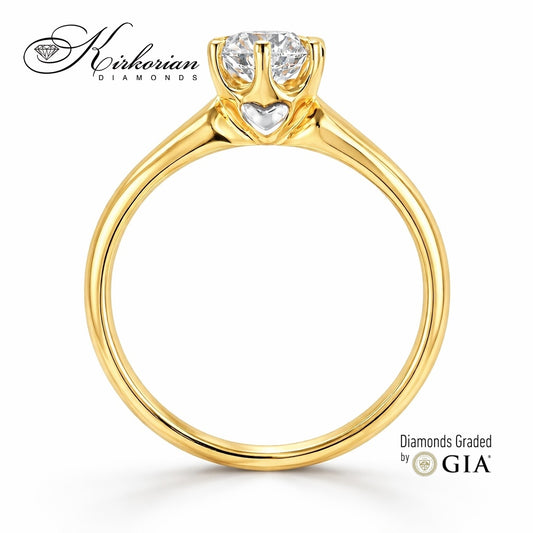 профил годежен пръстен жълто злато