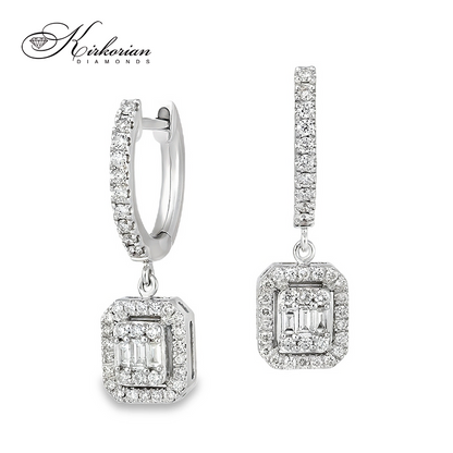Обеци бяло злато 18к с диаманти 0.46 ct – Код IT3