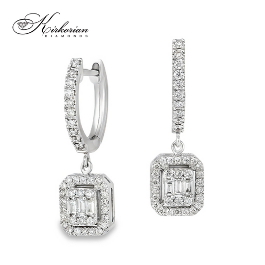 Обеци бяло злато 18к с диаманти 0.46 ct – Код IT3