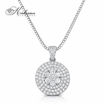 луксозно колие с диаманти на модел бяло злато kirkorian diamonds