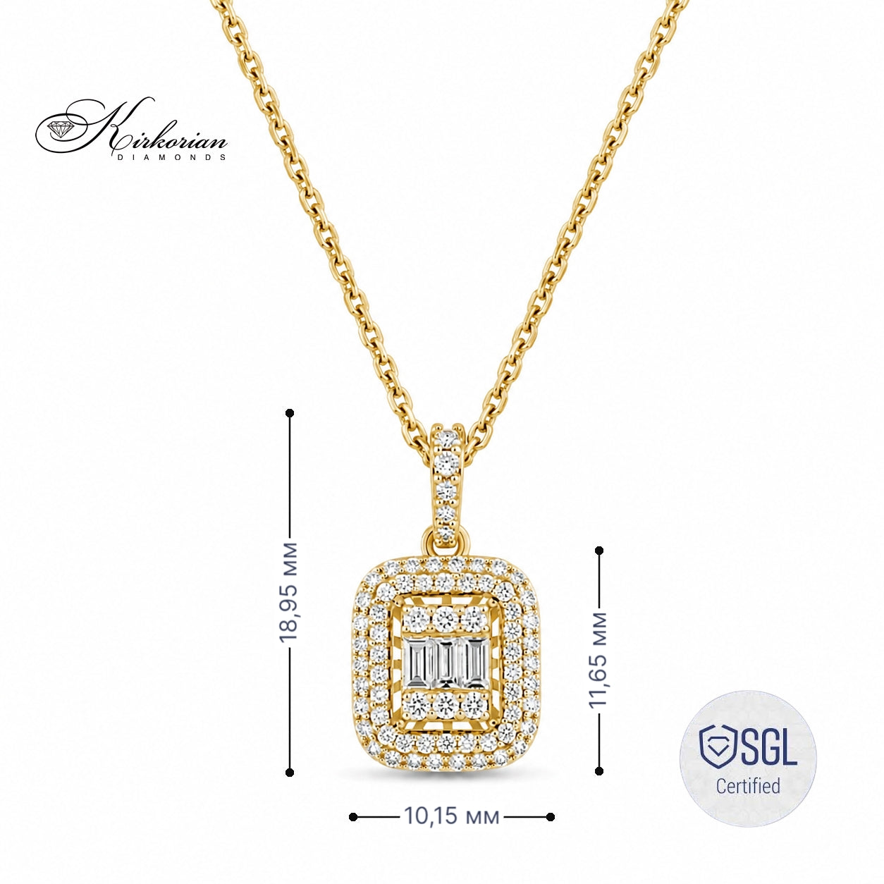 Kirkorian Diamonds колие с естествени диаманти и премиум изработка