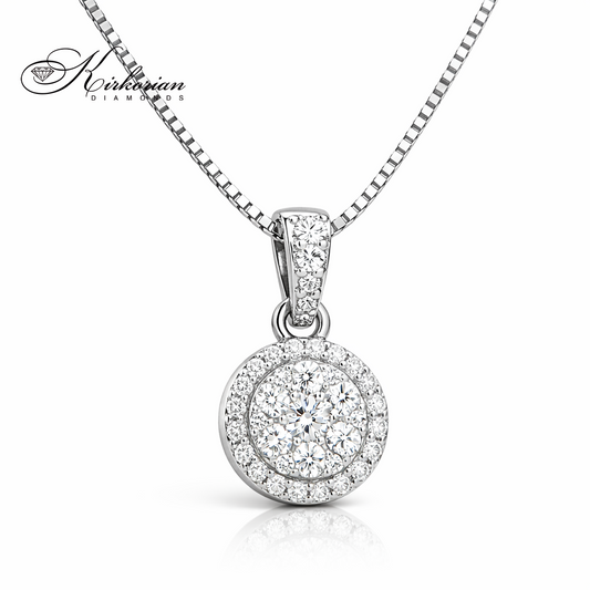 диамантено колие с кръгла висулка 0.43 ct