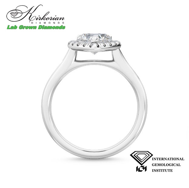 Годежен пръстен с диамант Heart 1.20ct | Бяло злато 18K | Lab Grown | IGI сертификат | Код: LG2611
