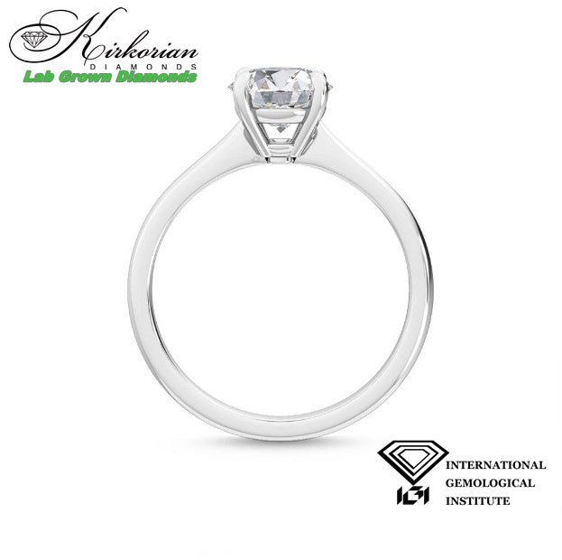 Класически солитер пръстен с диамант 1.05ct от бяло злато 14K | Lab Grown | IGI сертификат | Код: LG3196
