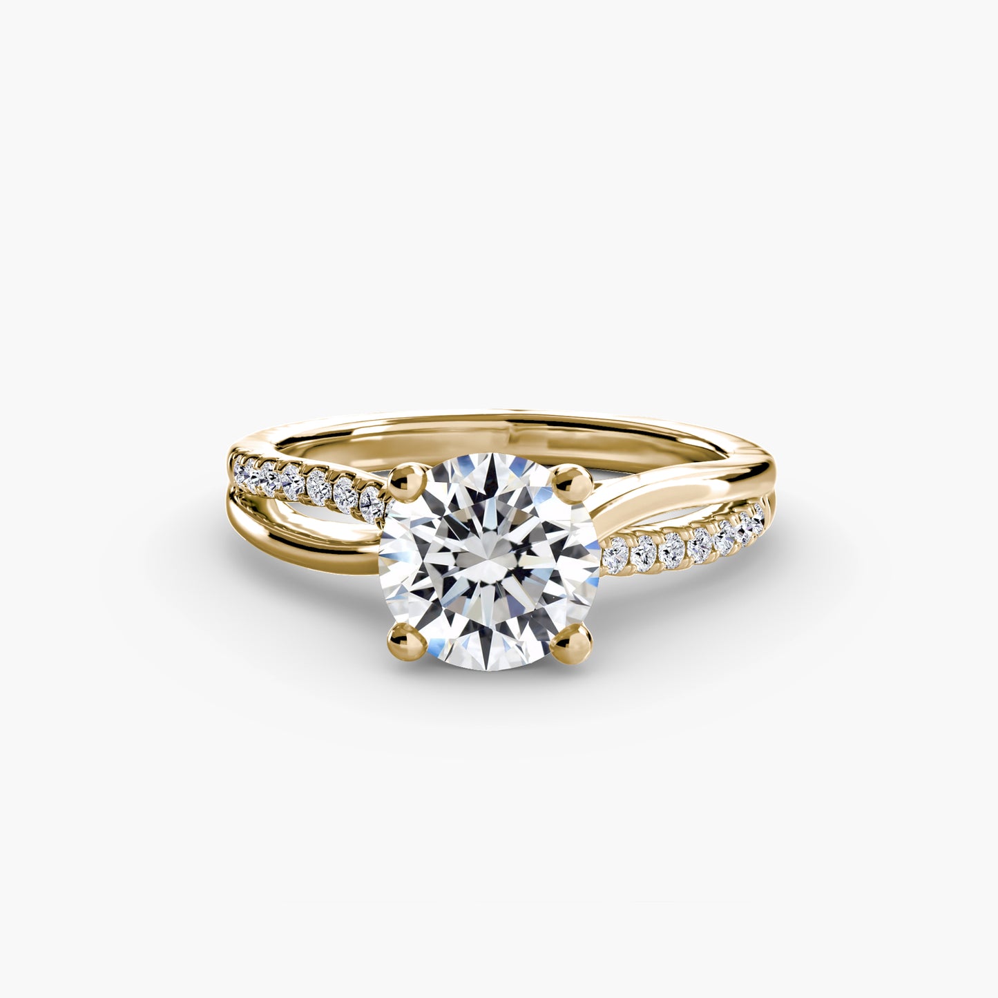 The Split Shank Pavé Solitaire