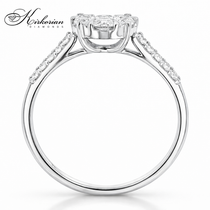 Годежен пръстен от бяло злато 18k с диамант 0.50ct – модел RN135
