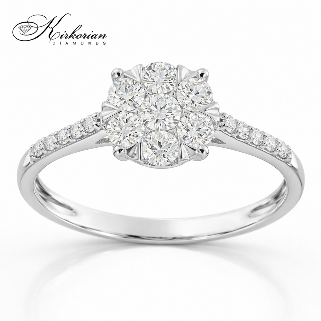 Годежен пръстен от бяло злато 18k с диамант 0.50ct – модел RN135