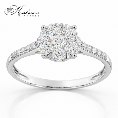 Годежен пръстен от бяло злато 18k с диамант 0.50ct – модел RN135