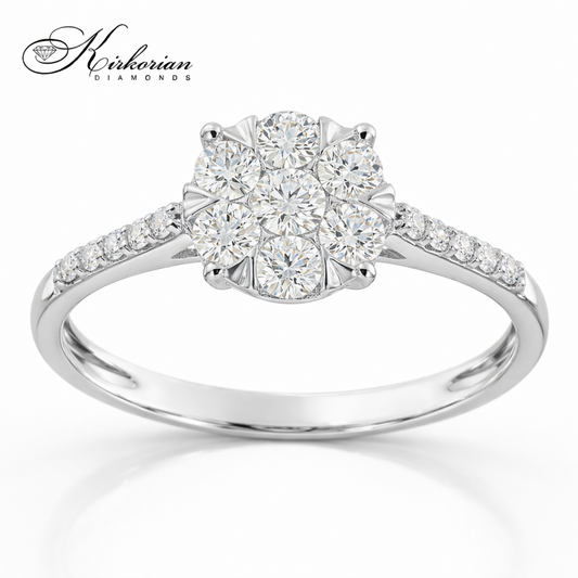 Годежен пръстен от бяло злато 18k с диамант 0.50ct – модел RN135