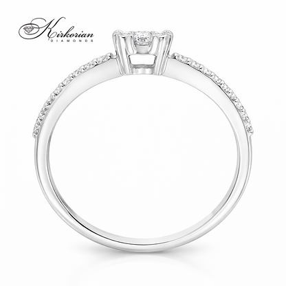 Годежен пръстен от бяло злато 18К с диаманти 0.22 ct – луксозна оферта без конкуренция