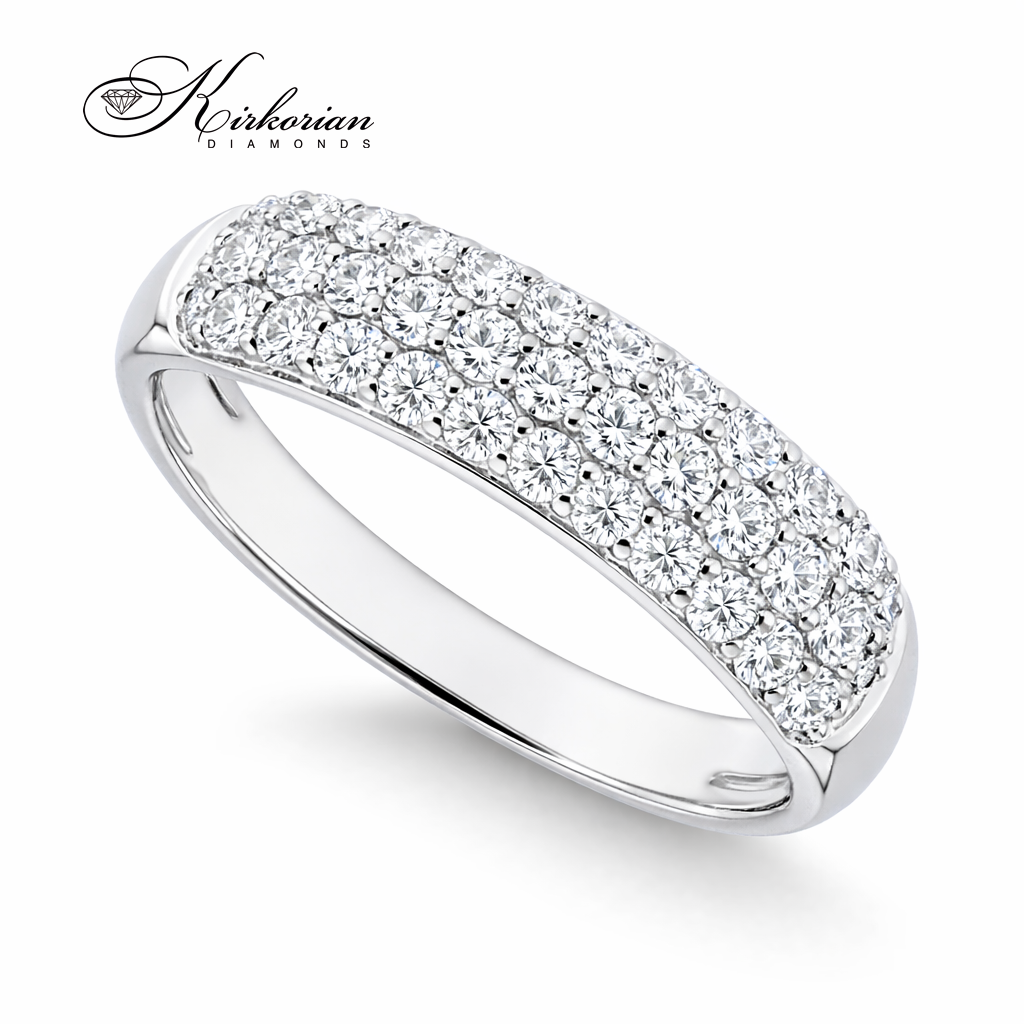 диамантен пръстен 0.75 ct от бяло злато 18 карата елегантен дамски пръстен с брилянти