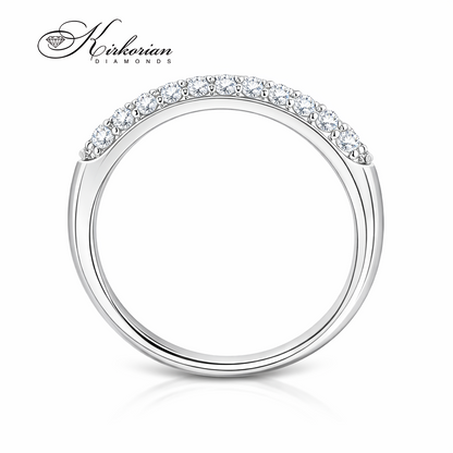 профил на пръстен халка от бяло злато 18K с диаманти 0.75 ct диамантен пръстен