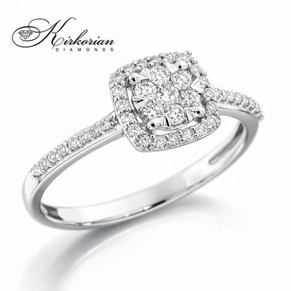 годежен пръстен с естествени диаманти 0.30 ct