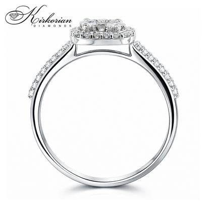 Годежен пръстен с диаманти 0.29 ct от бяло злато 18К – модел RN142