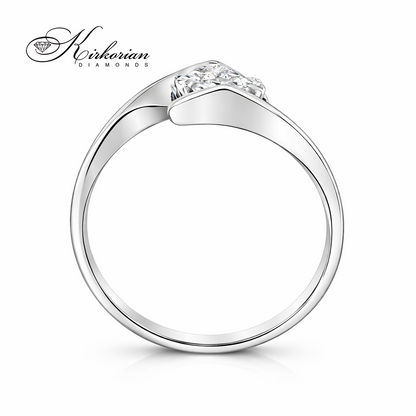 Годежен пръстен от бяло злато 18К с диаманти 0.22 ct KD сертификат код RN145B Изгодна цена