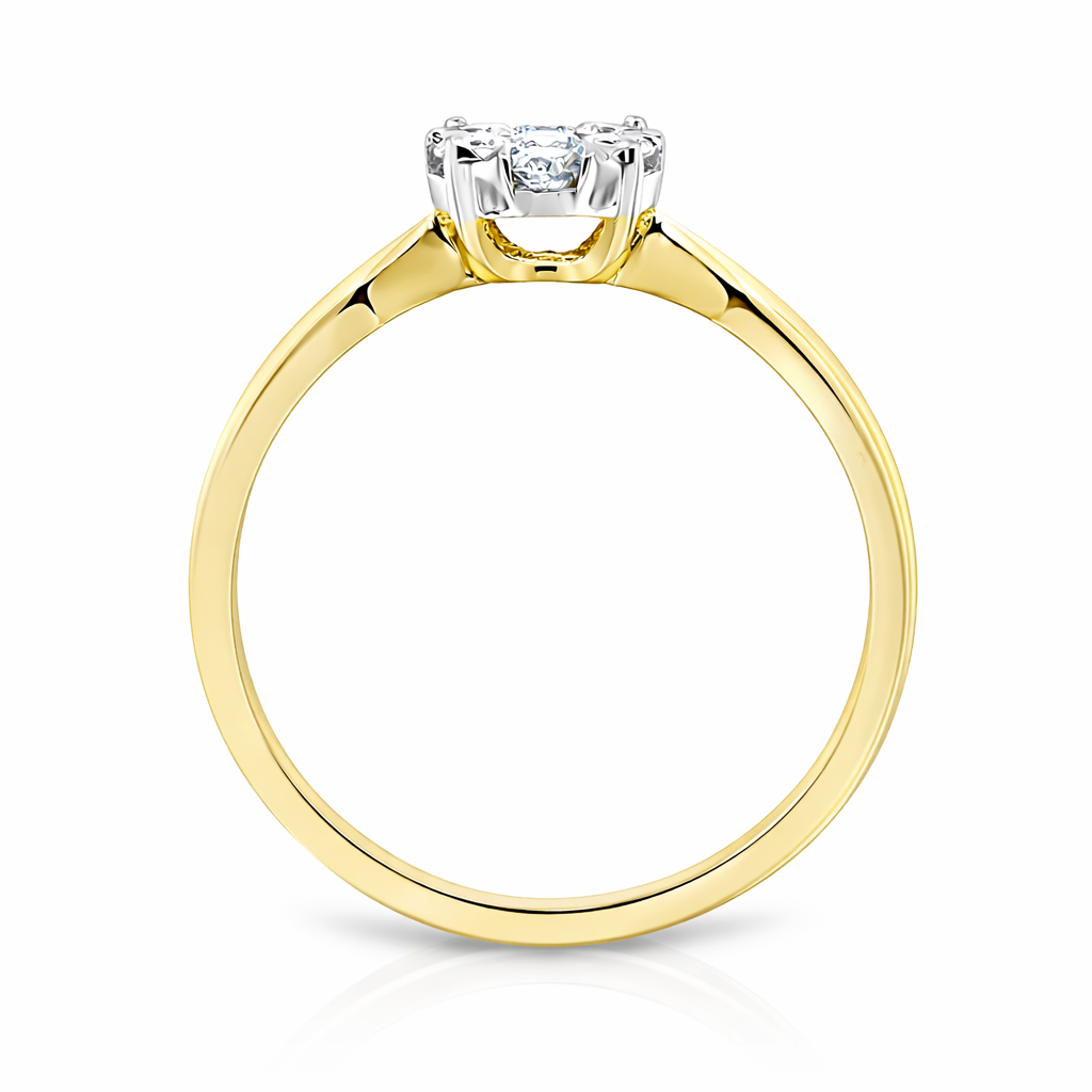 Годежен пръстен с диаманти 0.34 ct от жълто злато 18К – модел RN146A