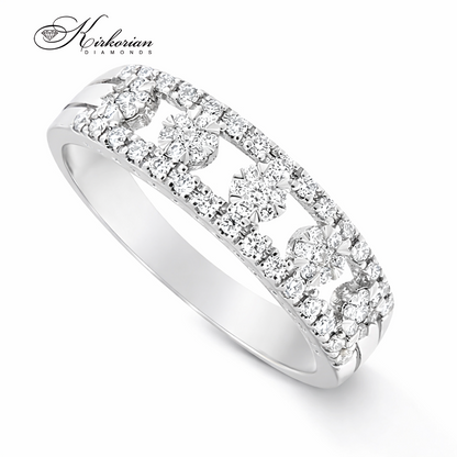пръстен с диаманти 0.28 ct бяло злато 14K модел RN148 детайл на диамантите