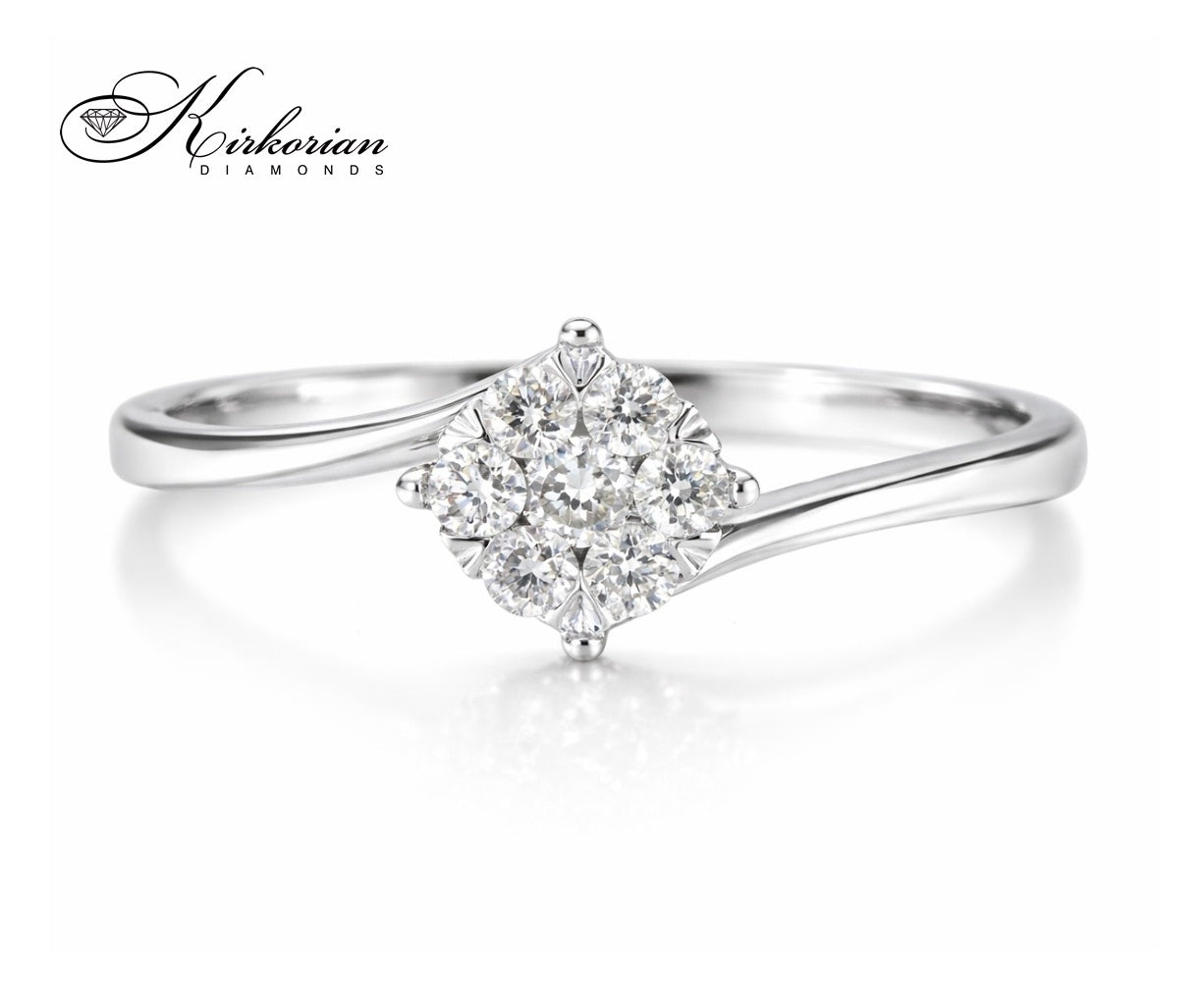 Годежен пръстен от бяло злато 18К с диаманти 0.17 ct – перфектно съотношение цена-качество