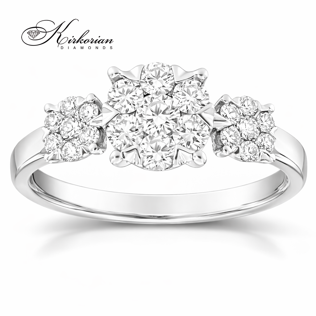 Годежен пръстен от бяло злато 18к с диаманти 0.50ct – код RN218