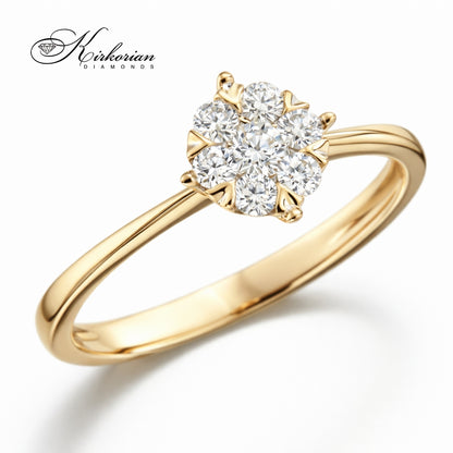 диамантен годежен пръстен 0.25 ct кръгли диаманти