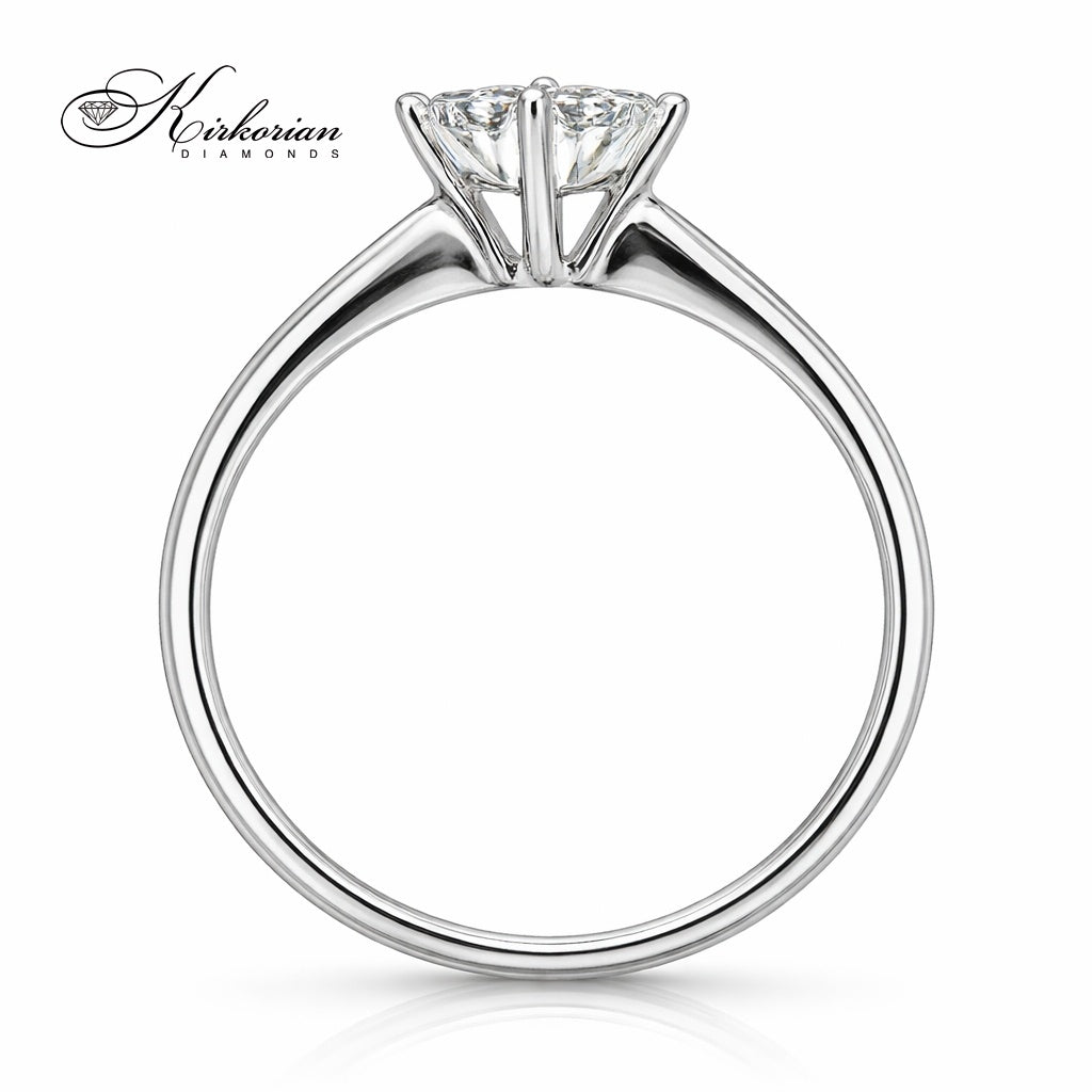 Годежен пръстен от бяло злато 14К с диаманти 0.24 ct KD сертификат ТОП ЦЕНА