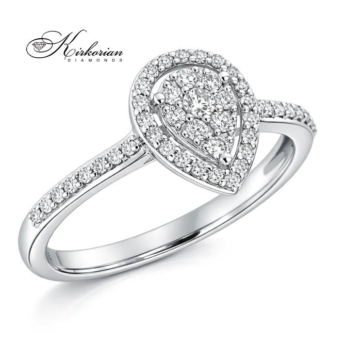 луксозен пръстен с естествени диаманти 0.30 ct