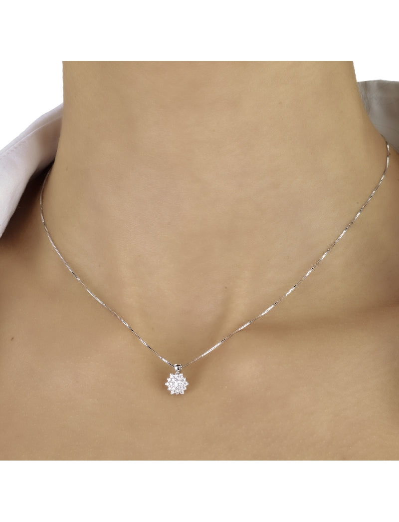 Колие от бяло злато 14k с диаманти 0.16ct – модел RN231 | Kirkorian Diamonds