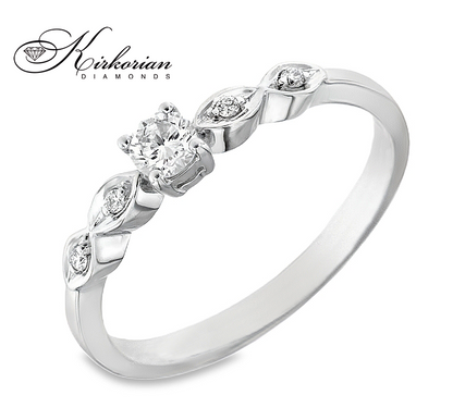 Годежен пръстен с диамант 0.20 ct в бяло злато 18К – стил и качество на цени от производител