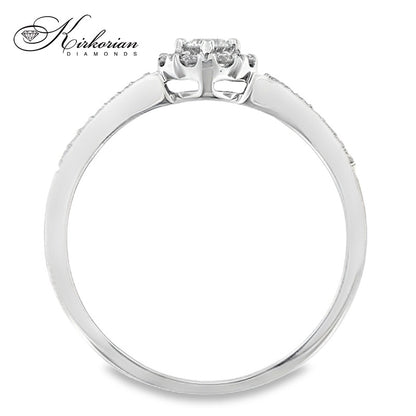 Годежен пръстен с диаманти 0.27 ct – бяло злато 18К | Луксозна визия на изгодна цена