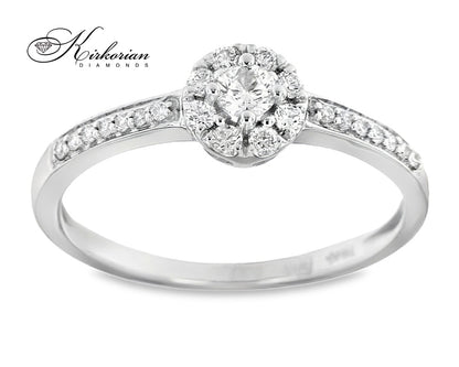 Годежен пръстен с диаманти 0.27 ct – бяло злато 18К | Луксозна визия на изгодна цена