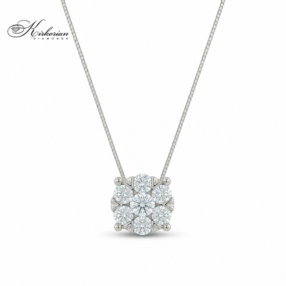 Колие с естествени диаманти 0.30 ct от бяло злато 14К RN51 Kirkorian Diamonds – луксозно колие с кръгли брилянти и изключителен блясък
