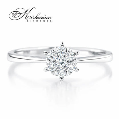 луксозен пръстен с диаманти 0.14 ct