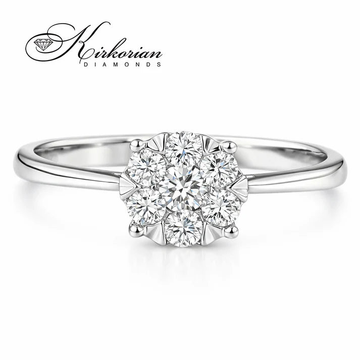 диамантен годежен пръстен 0.25 ct бяло злато