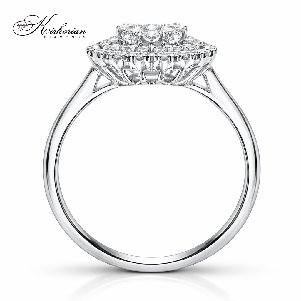 Годежен пръстен от бяло злато 14k с диаманти 0.50ct – модел RN66