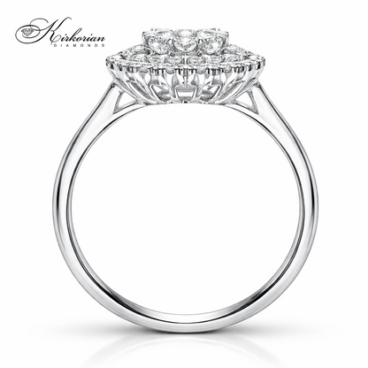 Годежен пръстен от бяло злато 14k с диаманти 0.50ct – модел RN66