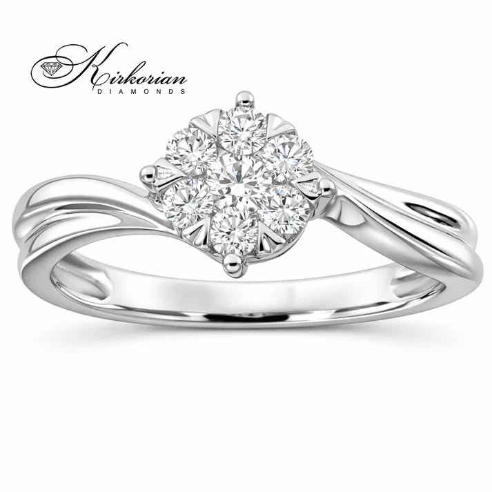 диамантен годежен пръстен 0.25 ct бяло злато
