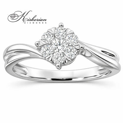 диамантен годежен пръстен 0.25 ct бяло злато