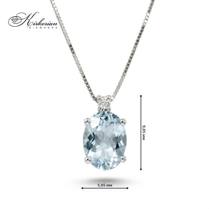 колие от бяло злато 18K с естествен аквамарин 1.15 ct и диамант – модел S103152 от Kirkorian Diamonds

Кратък Alt текст