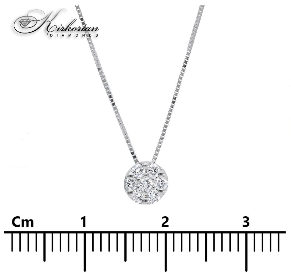 Колие от бяло злато 18k с диаманти 0.15ct – класическа елегантност | S107896