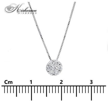 Колие от бяло злато 18k с диаманти 0.15ct – класическа елегантност | S107896
